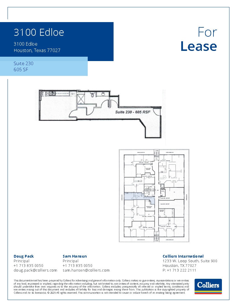 3100 Edloe St, Houston, TX for lease Floor Plan- Image 1 of 1