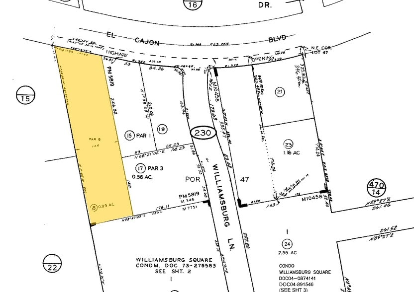 7473 El Cajon Blvd, La Mesa, CA for sale - Plat Map - Image 3 of 3