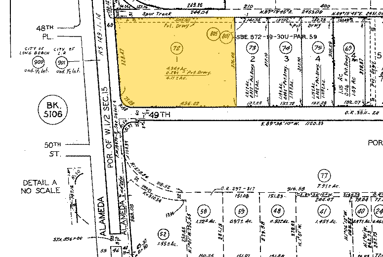 4890 S Alameda St, Vernon, CA for lease - Plat Map - Image 2 of 10
