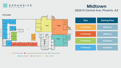 2828 N Central Ave, Phoenix, AZ for lease Floor Plan- Image 1 of 4