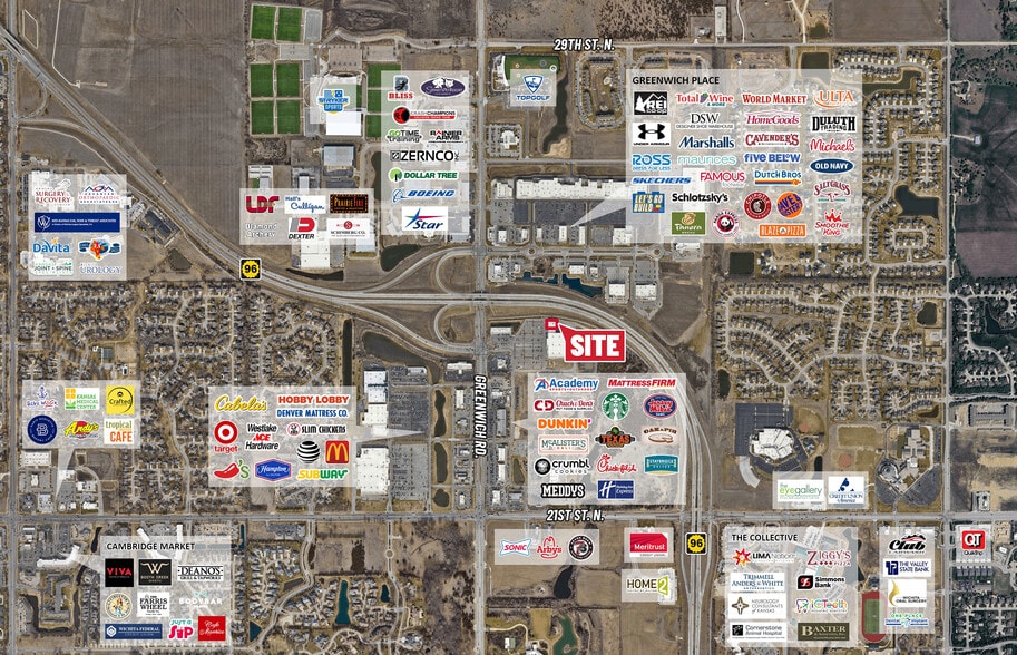 2556 N Greenwich Rd, Wichita, KS for lease - Aerial - Image 2 of 2