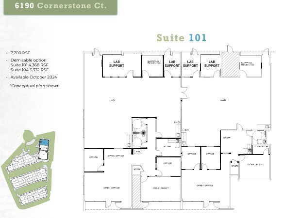6185 Cornerstone Ct E, San Diego, CA for lease Floor Plan- Image 1 of 1