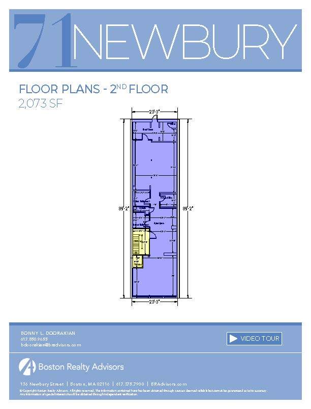 71 Newbury St, Boston, MA for lease Floor Plan- Image 1 of 1