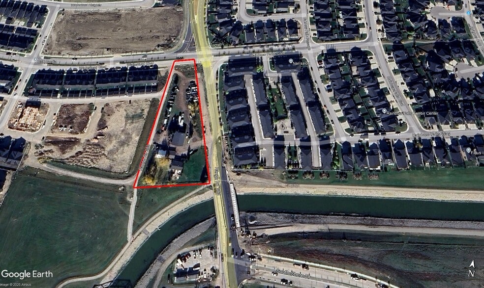 240187 Rainbow Rd, Chestermere, AB for sale - Aerial - Image 1 of 8