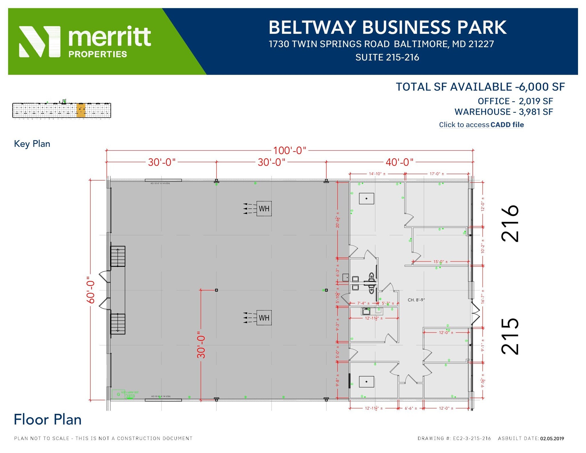 1730 Twin Springs Rd, Baltimore, MD for lease Floor Plan- Image 1 of 1