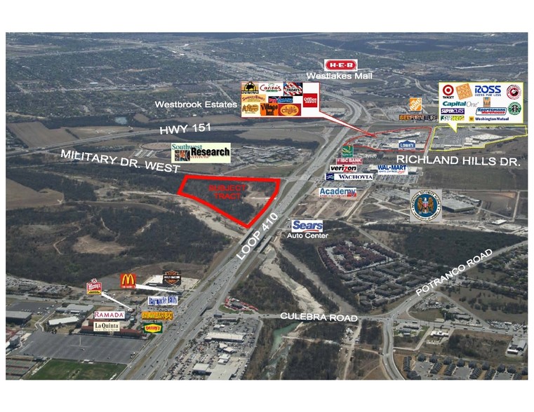 NW Loop 410 and Military Drive West, San Antonio, TX for sale - Building Photo - Image 1 of 1