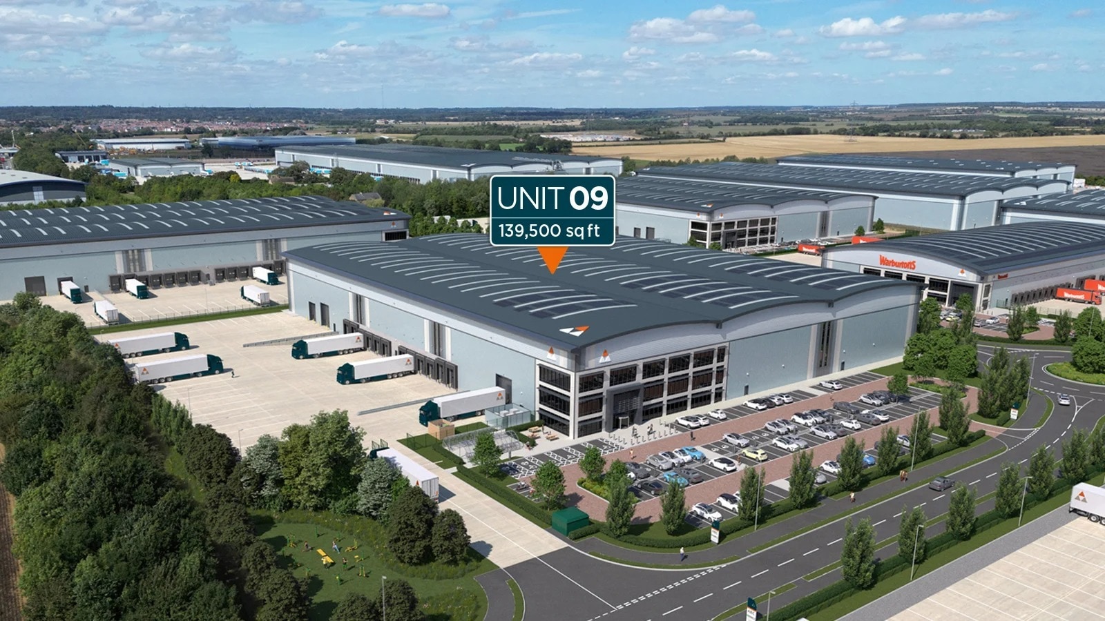 Pegasus Dr, Biggleswade for lease Aerial- Image 1 of 1