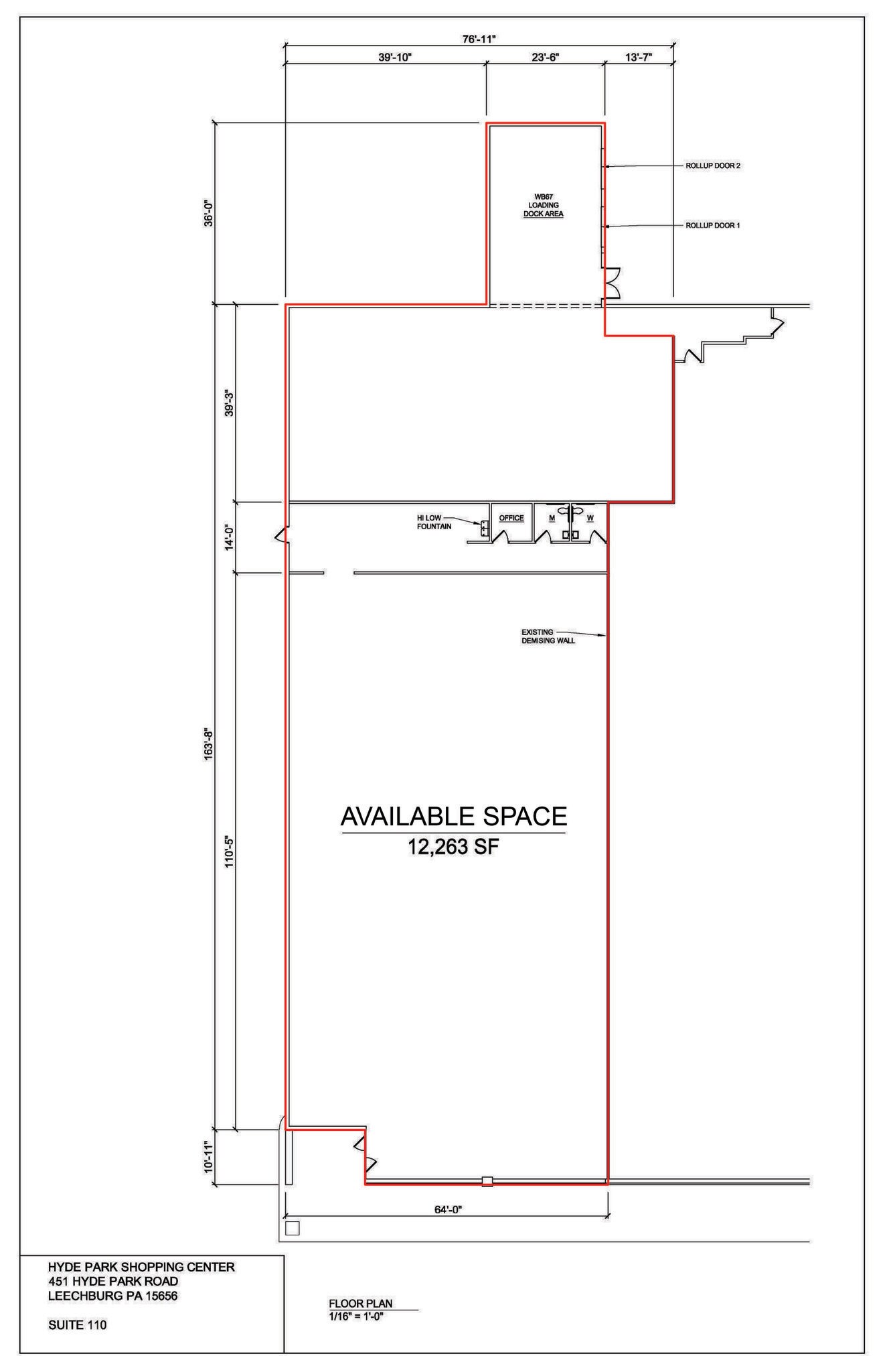 451 Hyde Park Rd, Leechburg, PA for lease Floor Plan- Image 1 of 2