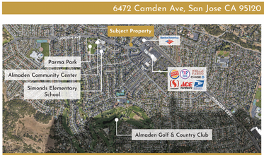 6472 Camden Ave, San Jose, CA - AERIAL  map view