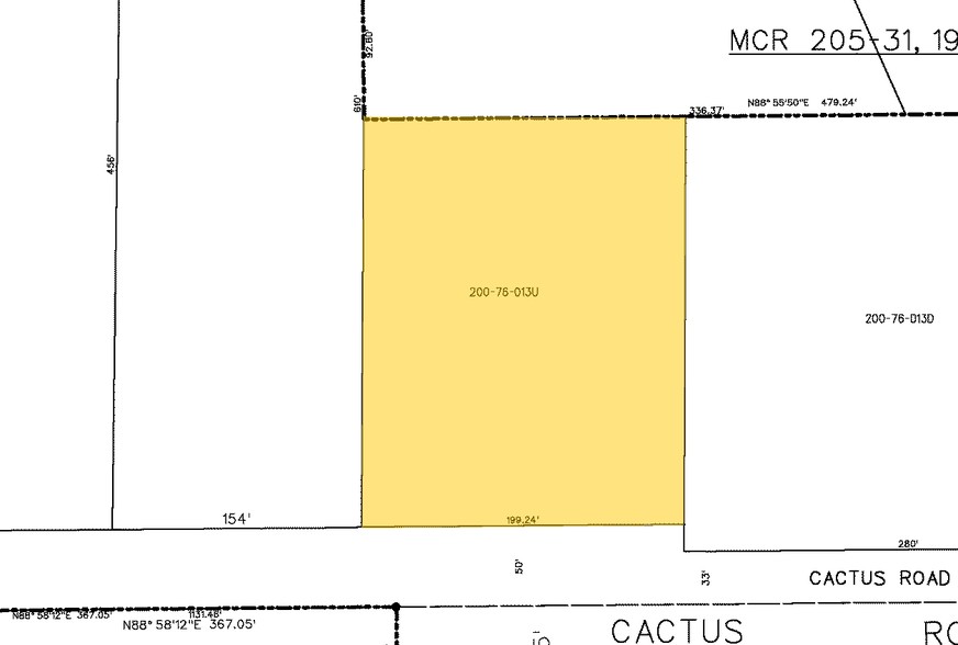 6660 W Cactus Rd, Glendale, AZ for lease - Plat Map - Image 2 of 2