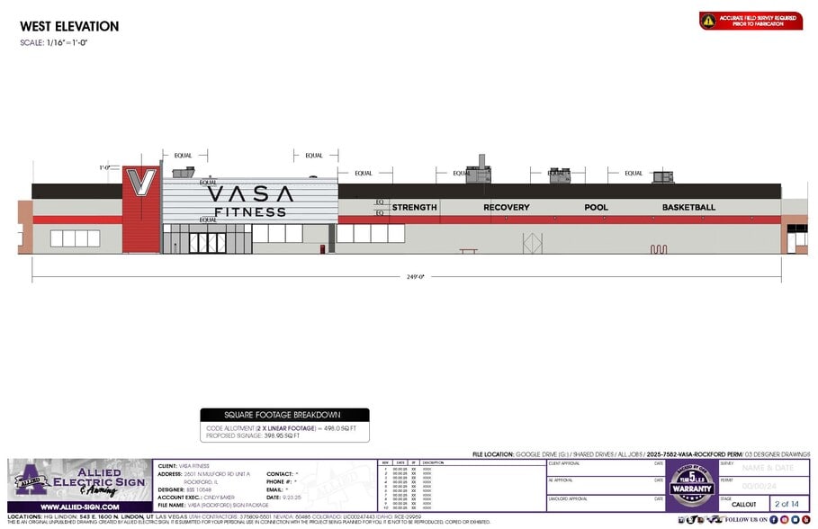 2579-2601 Mulford Rd N, Rockford, IL for lease - Building Photo - Image 2 of 5