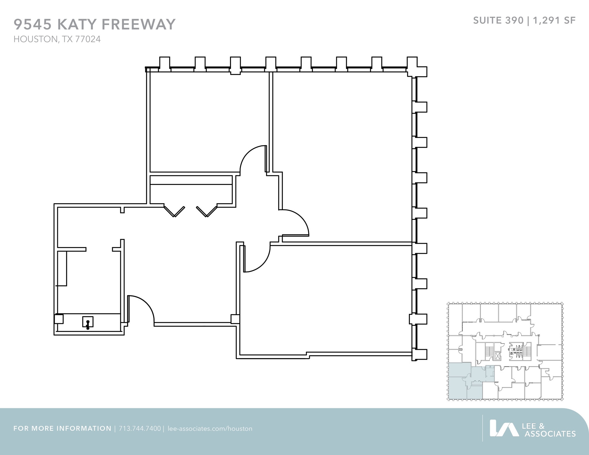 9545 Katy Fwy, Houston, TX for lease Floor Plan- Image 1 of 6
