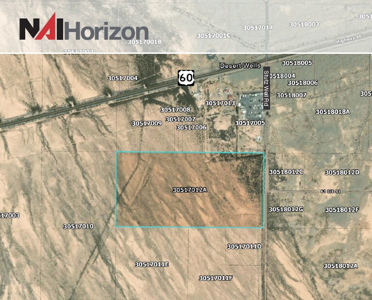 US HWY 60 & McVay Rd, Salome, AZ for sale Aerial- Image 1 of 2