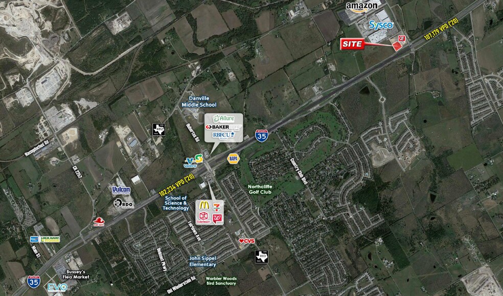 Interstate 35 @ Schwab Road, New Braunfels, TX for sale - Aerial - Image 3 of 4