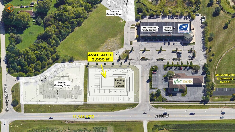 7419 600 N, Mccordsville, IN 46055 McCordsville Corner Shoppes