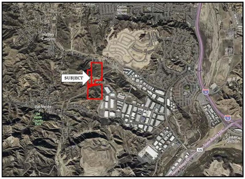 Del Valle Rd, Castaic, CA for sale - Aerial - Image 2 of 4