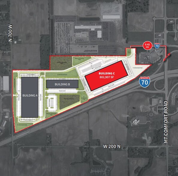Point 70 Logistics Park Bldg C, Greenfield, IN for lease - Aerial - Image 2 of 2