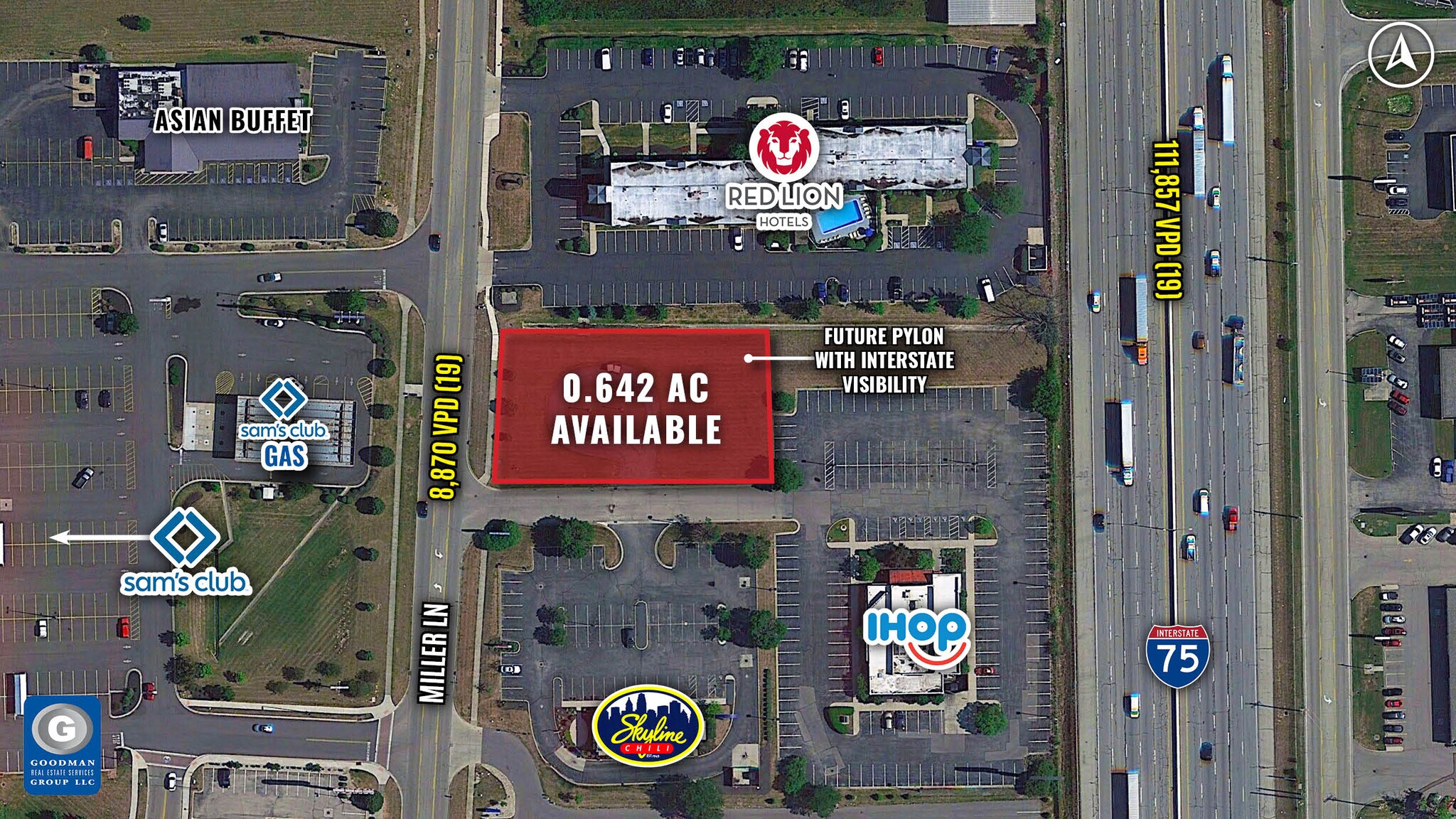 Miller Lane At Sams Clb, Dayton, OH for sale Aerial- Image 1 of 1