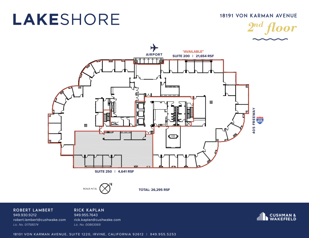 18101 Von Karman Ave, Irvine, CA for lease Floor Plan- Image 1 of 1