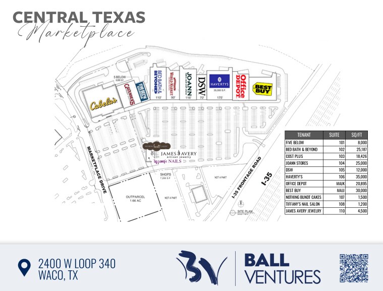 4633 S Jack Kultgen Expy, Waco, TX for lease - Site Plan - Image 2 of 2