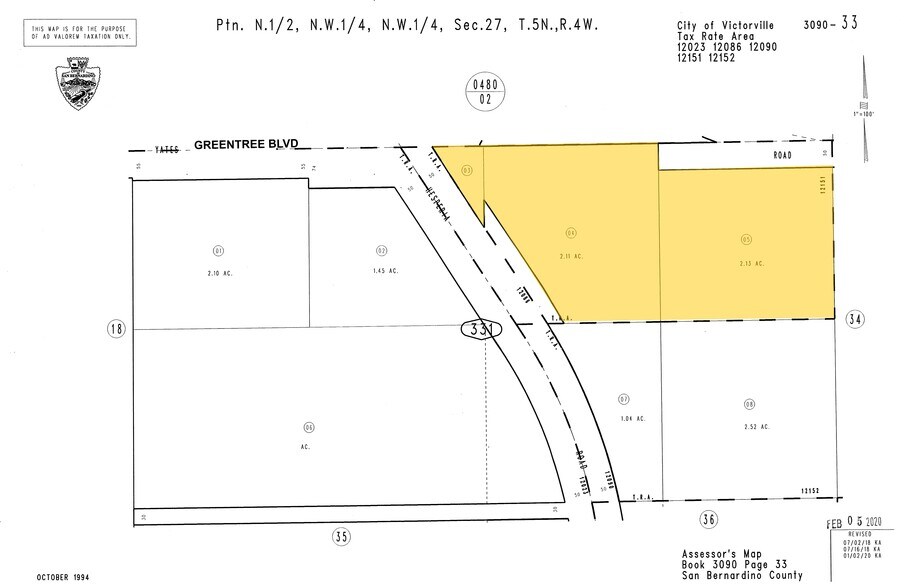 Hesperia Rd, Victorville, CA for sale - Plat Map - Image 2 of 9