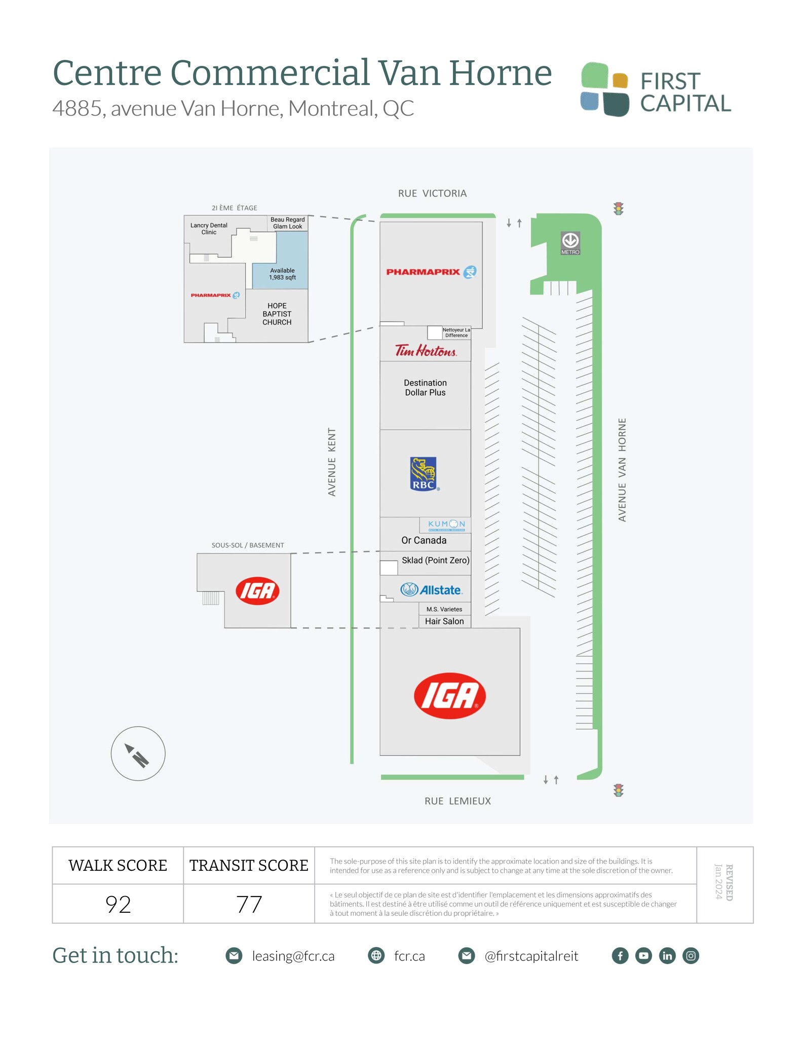 4801-4885 Av Van Horne, Montréal, QC for lease Site Plan- Image 1 of 2