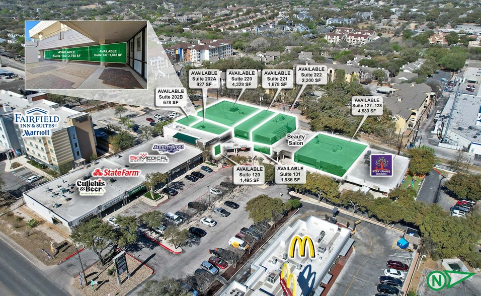 7271 Wurzbach Rd, San Antonio, TX for lease - Aerial - Image 2 of 17