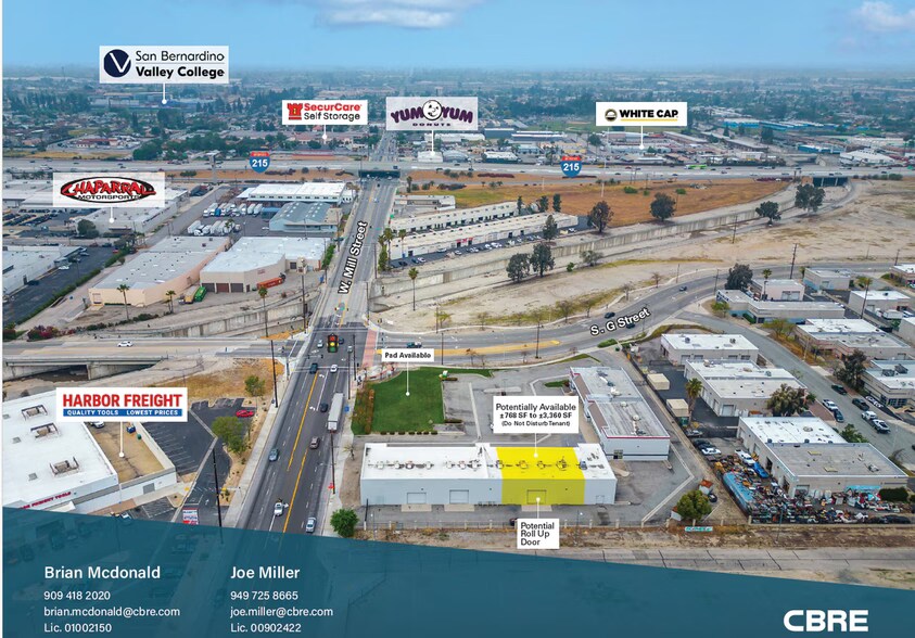 620 W Mill St, San Bernardino, CA for lease - Aerial - Image 2 of 3