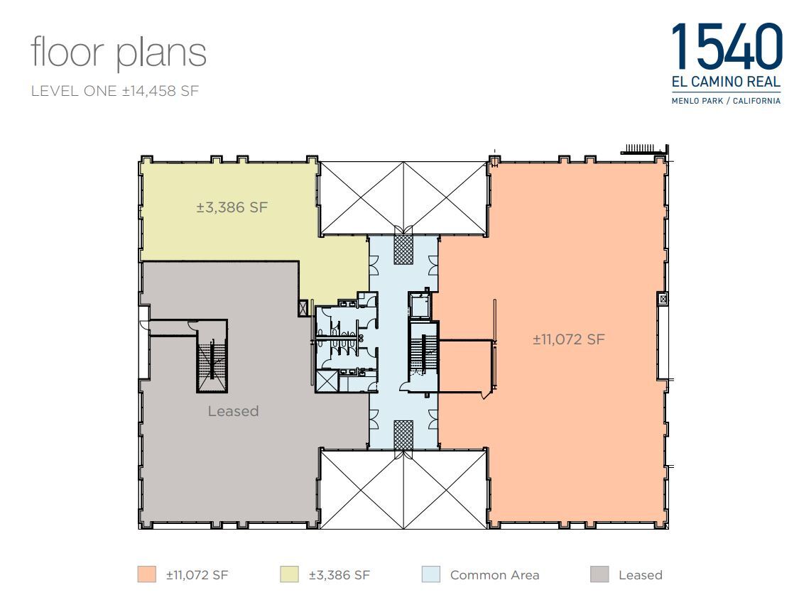 1540 El Camino Real, Menlo Park, CA for lease Floor Plan- Image 1 of 1