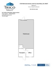 1725 Monrovia Ave, Costa Mesa, CA for lease Floor Plan- Image 1 of 1