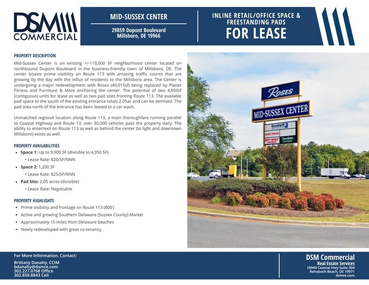 Route 113, Millsboro, DE for lease - Site Plan - Image 1 of 18