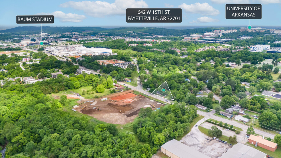 642 W 15th St, Fayetteville, AR for sale - Aerial - Image 1 of 5