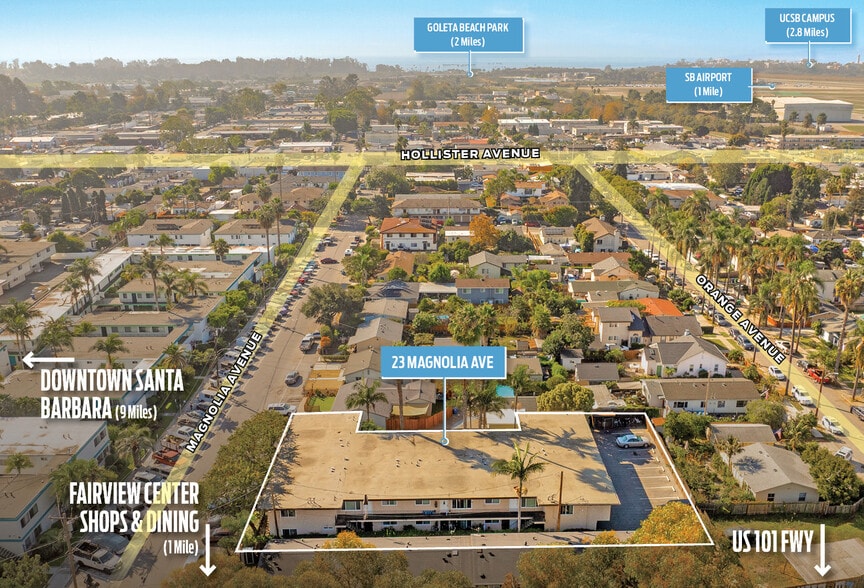 23 Magnolia Ave, Goleta, CA for sale - Aerial - Image 3 of 11