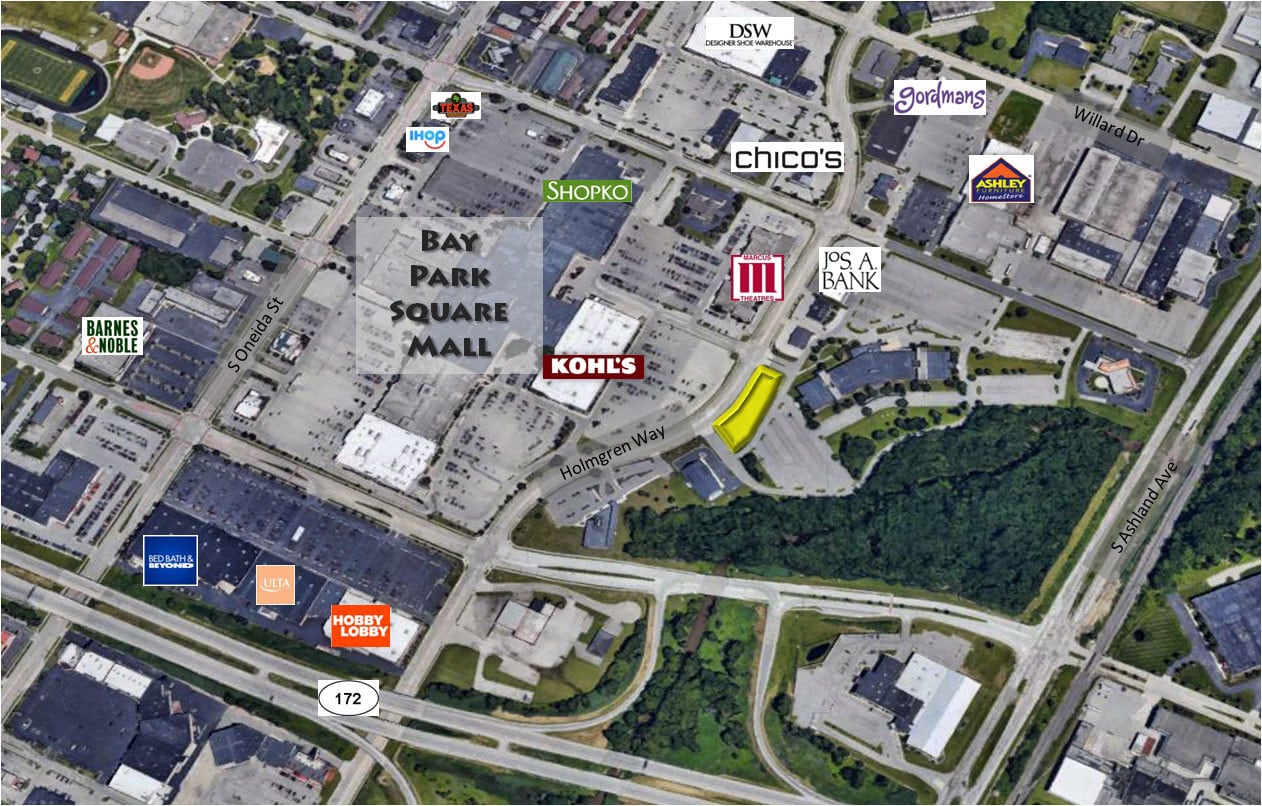 Bay Park Square Map 2421-2431 Holmgren Way, Ashwaubenon, Wi 54304 | Loopnet