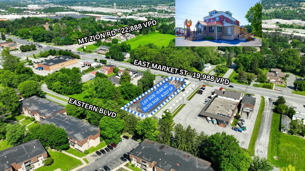 3406 E Market St, York, PA for lease - Aerial - Image 1 of 15