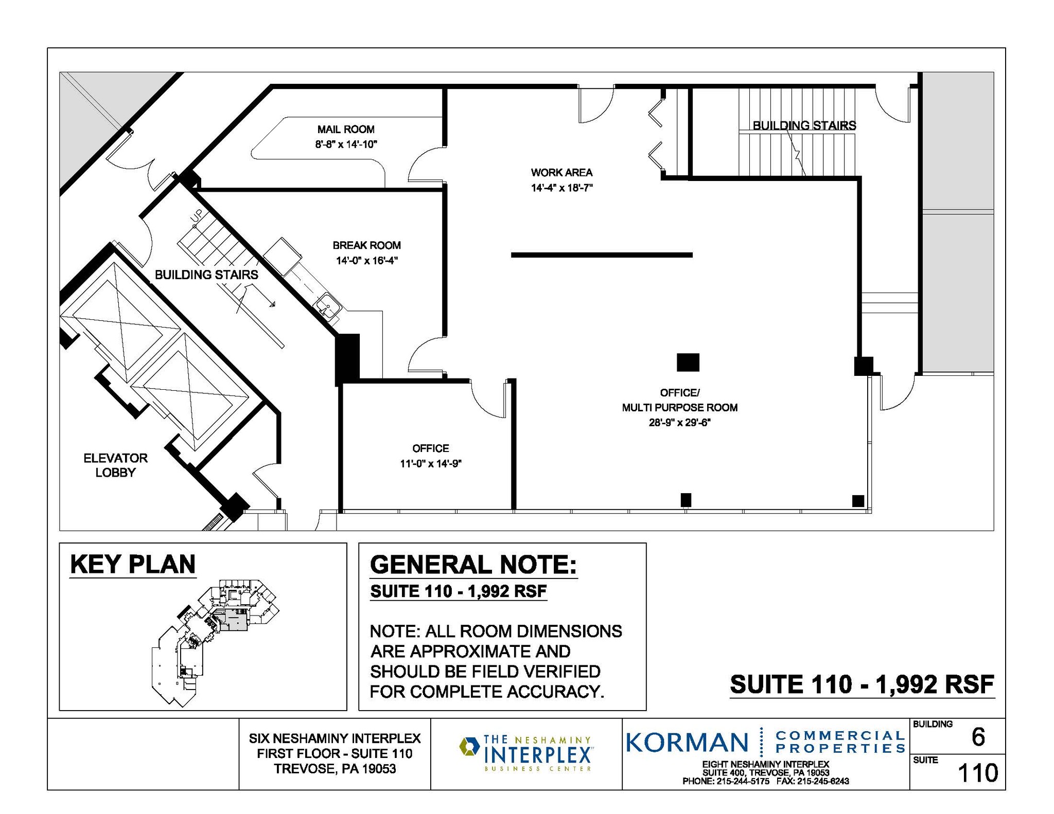 6 Neshaminy Interplex, Trevose, PA for lease Floor Plan- Image 1 of 1