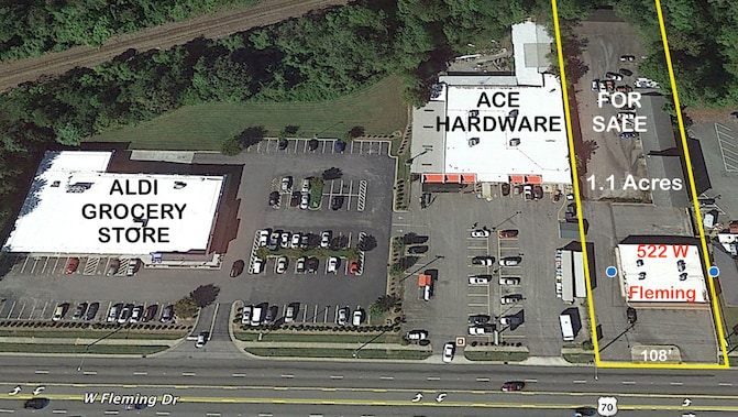 522 W Fleming Dr, Morganton, NC for sale Aerial- Image 1 of 2