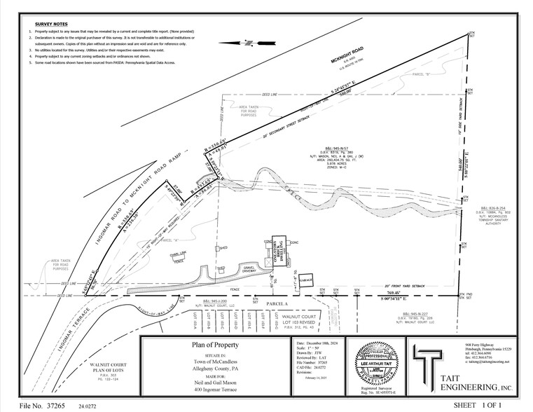 0 E Ingomar Ter, Pittsburgh, PA for sale - Plat Map - Image 3 of 3