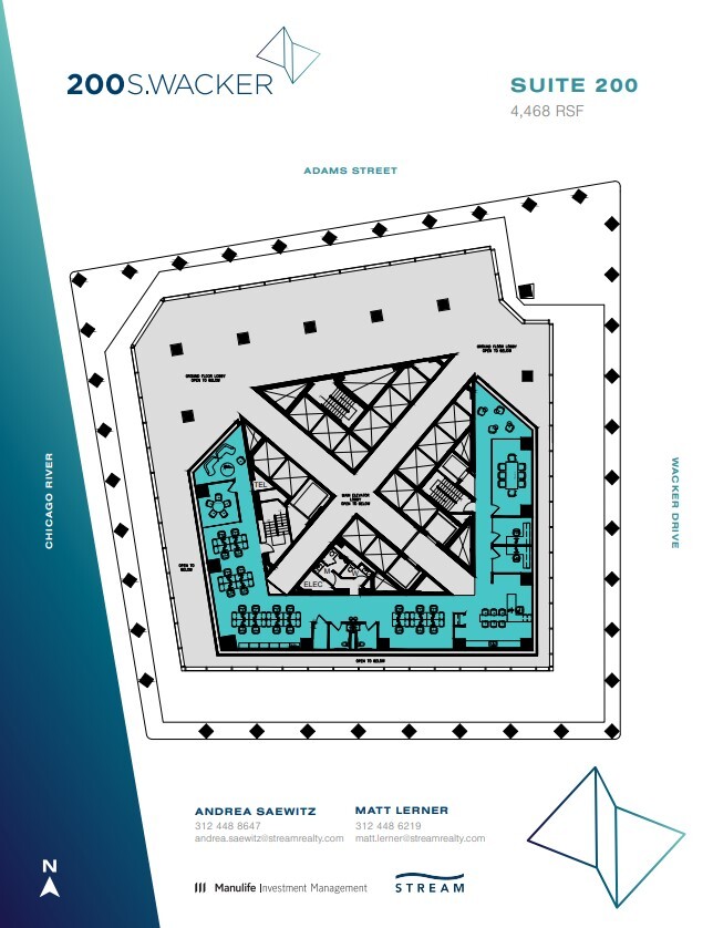 200 S Wacker Dr, Chicago, IL for lease Floor Plan- Image 1 of 1