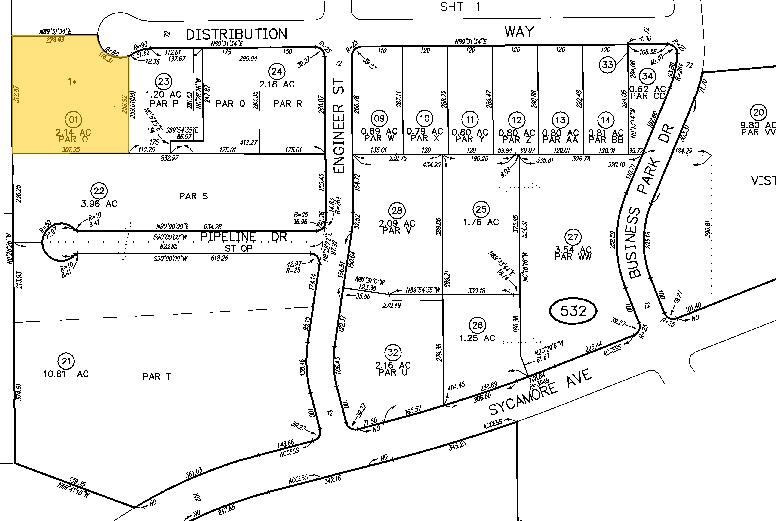 1351 Distribution Way, Vista, CA for sale - Plat Map - Image 2 of 4