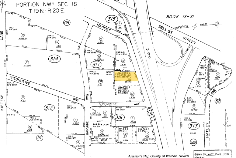 2187 Market St, Reno, NV for lease - Plat Map - Image 2 of 4