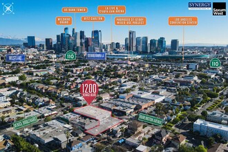 1200-1204 Venice Blvd, Los Angeles, CA - aerial  map view