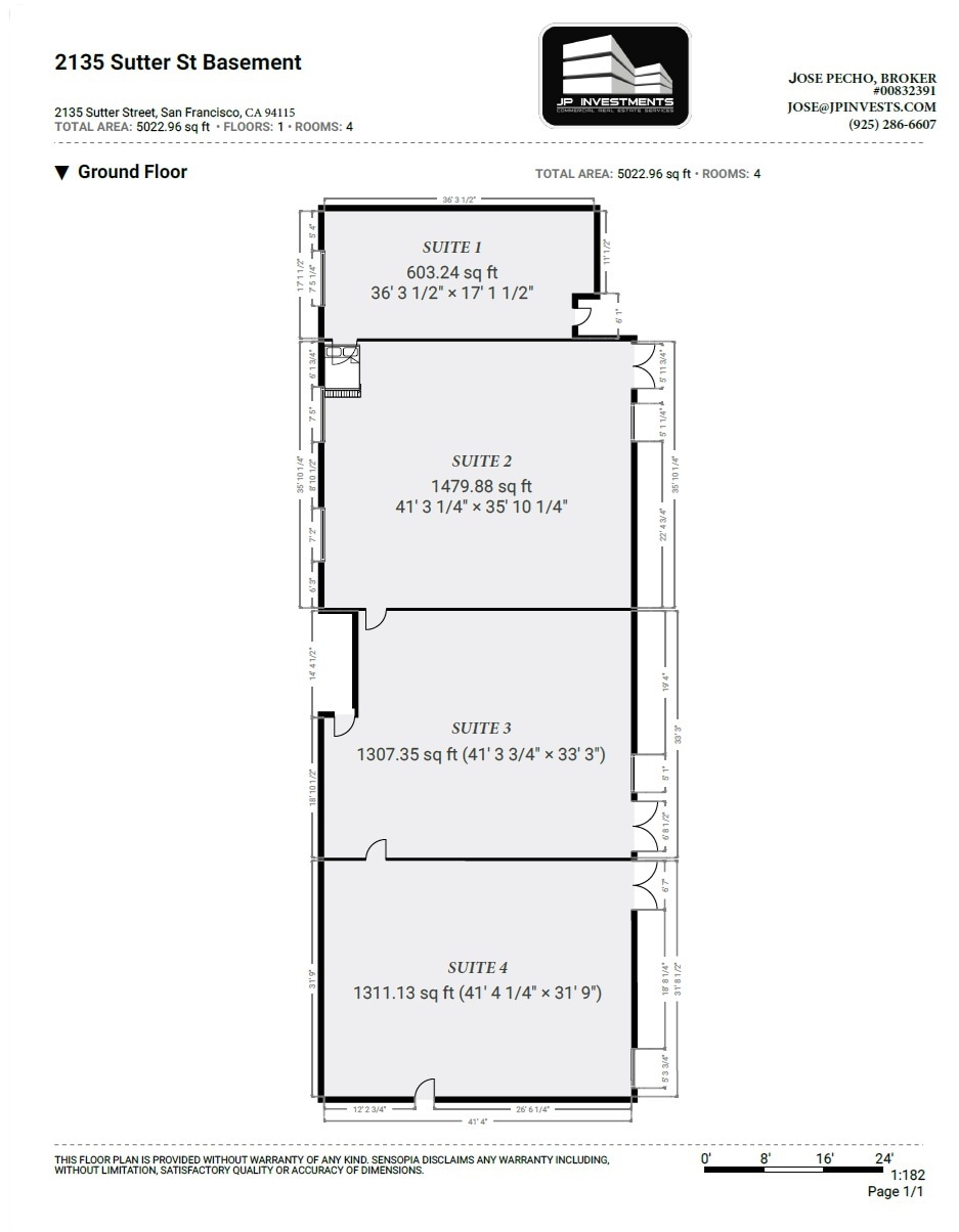 2135 Sutter St, San Francisco, CA for lease Floor Plan- Image 1 of 10