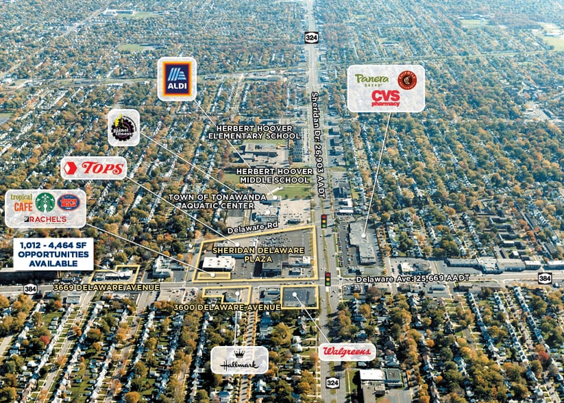 3669-3679 Delaware Ave, Tonawanda, NY for lease - Aerial - Image 2 of 2