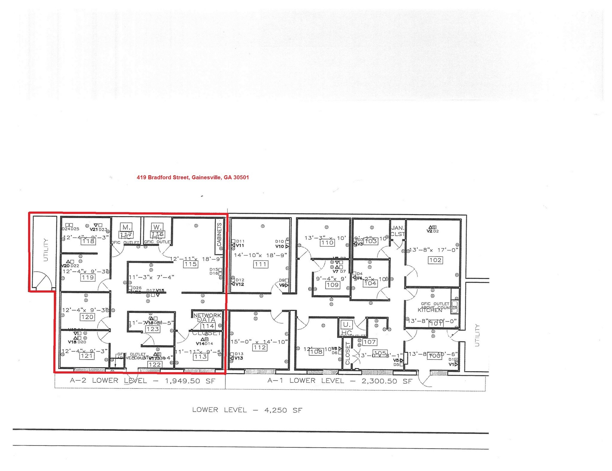 419 Bradford St, Gainesville, GA for sale Floor Plan- Image 1 of 1