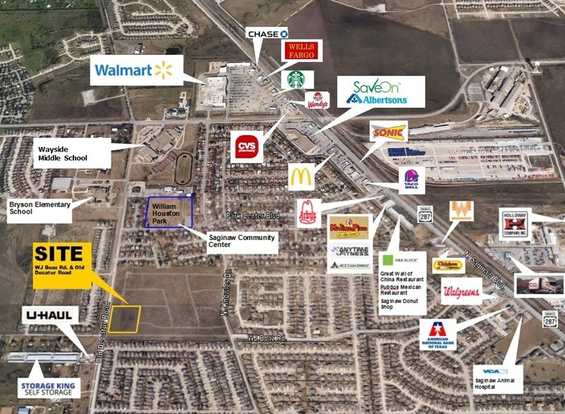 Old Decatur Rd & J Boaz Rd, Saginaw, TX for sale - Aerial - Image 1 of 1