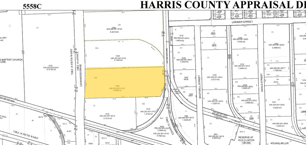 1020-1060 Lockwood Dr, Houston, TX for lease - Plat Map - Image 2 of 6