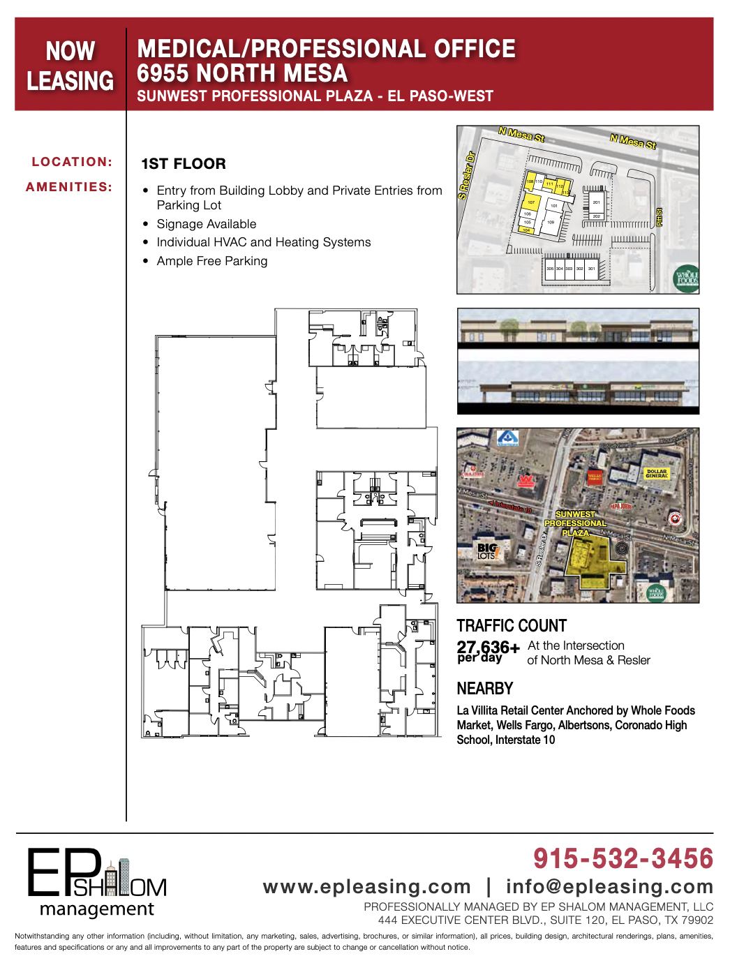 6955 N Mesa St, El Paso, TX for lease Floor Plan- Image 1 of 4