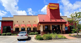 NNN Denny's Restaurant Building for Sale - Parking Garage