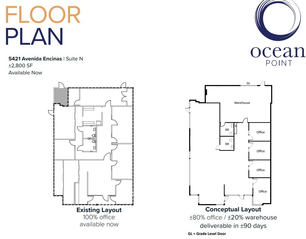 5411 Avenida Encinas, Carlsbad, CA for lease Floor Plan- Image 1 of 1